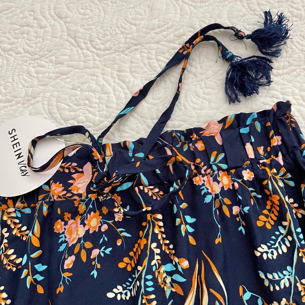 NWT SHEIN Skirt Women’s VCAY Boho Flowy Floral Ruffle Hem Size M (US 6) - Picture 9 of 12